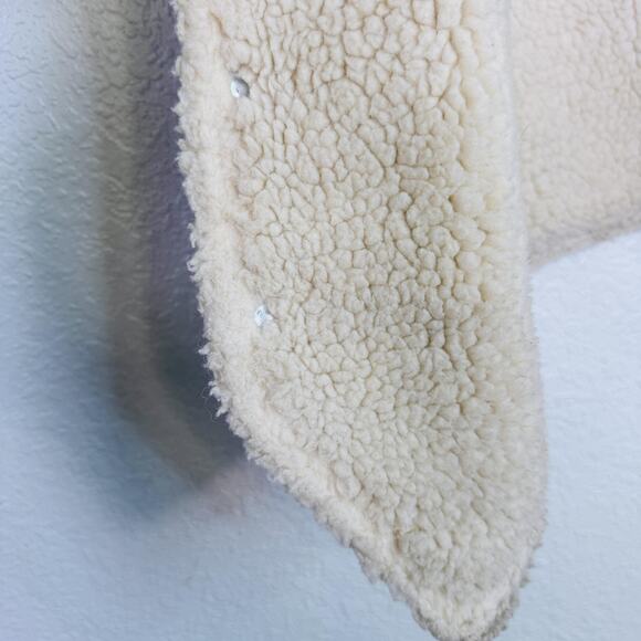 Vintage Levis Vest Mens Medium Denim Sherpa Lined Orange Tab Western Vtg 70s - Picture 10 of 16